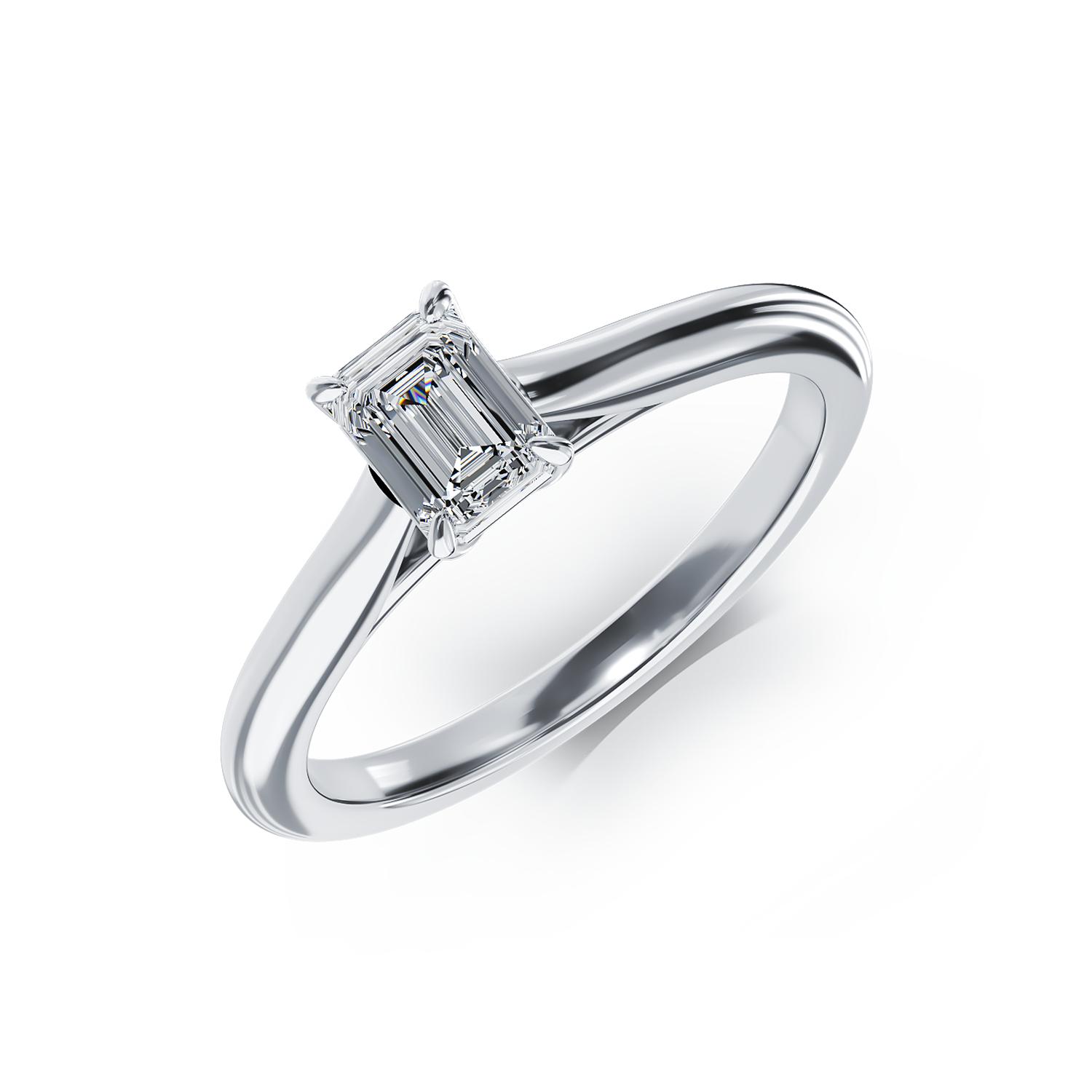Platinum engagement ring with a 0.51ct solitaire diamond